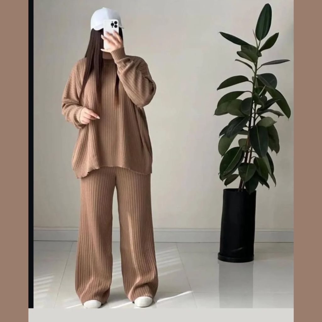 Rib Premium Quality Winter 2-Pcs Tracksuit. CWTS-36