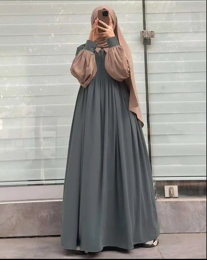 Frill Abaya Style Long Cuff Maxi