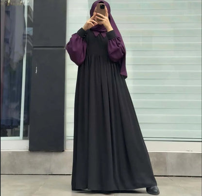 Frill Abaya Style Long Cuff Maxi