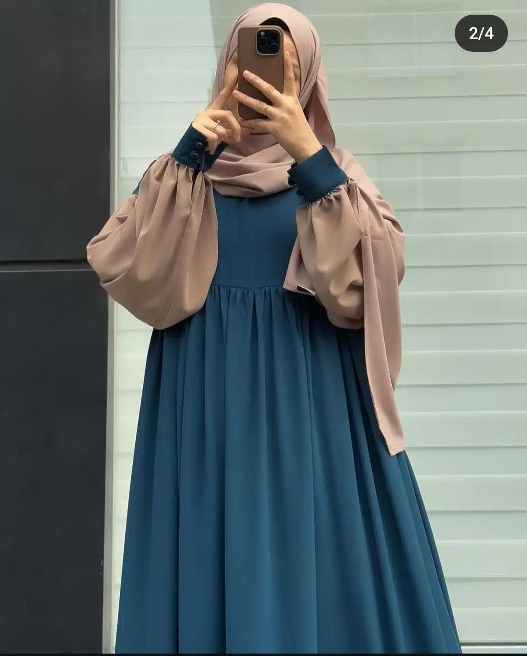 Frill Abaya Style Long Cuff Maxi