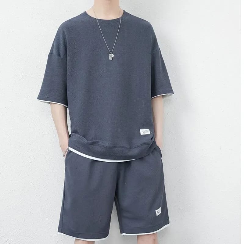 Short Sleeve Round Neck SummerSuit