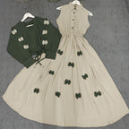 Classic Wine Bow Embellished Maxi