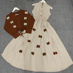 Classic Wine Bow Embellished Maxi