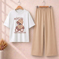 Teddy Bear Western Style 2-Pcs Summer Tracksuit For Her MWTS-31