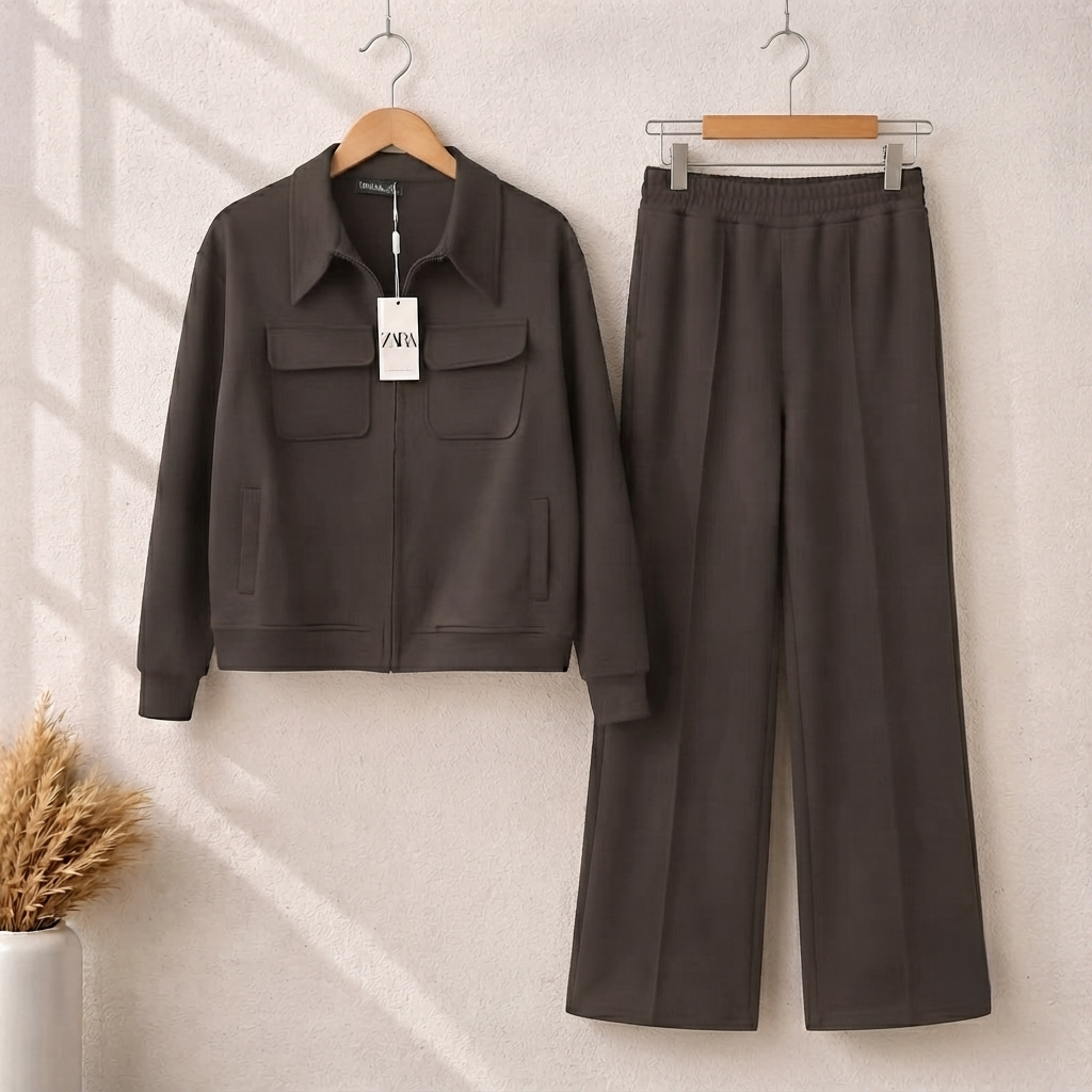 6 Pocket Style Premium Quality Winter 2-Pcs Tracksuit. CWTS-37