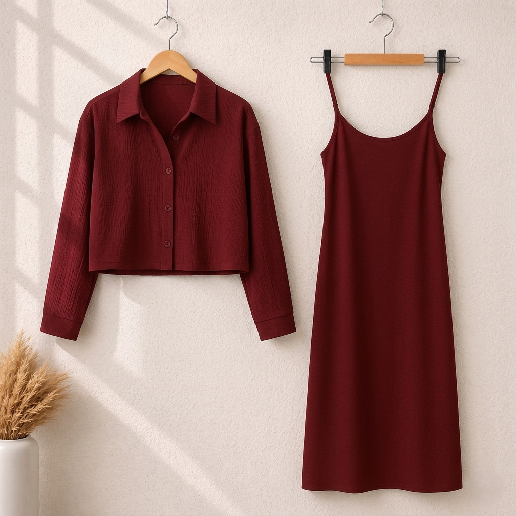 Korean Style Long Koti Maxi 2 Piece