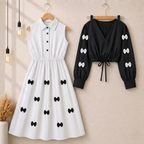 Classic Wine Bow Embellished Maxi 2-Piece