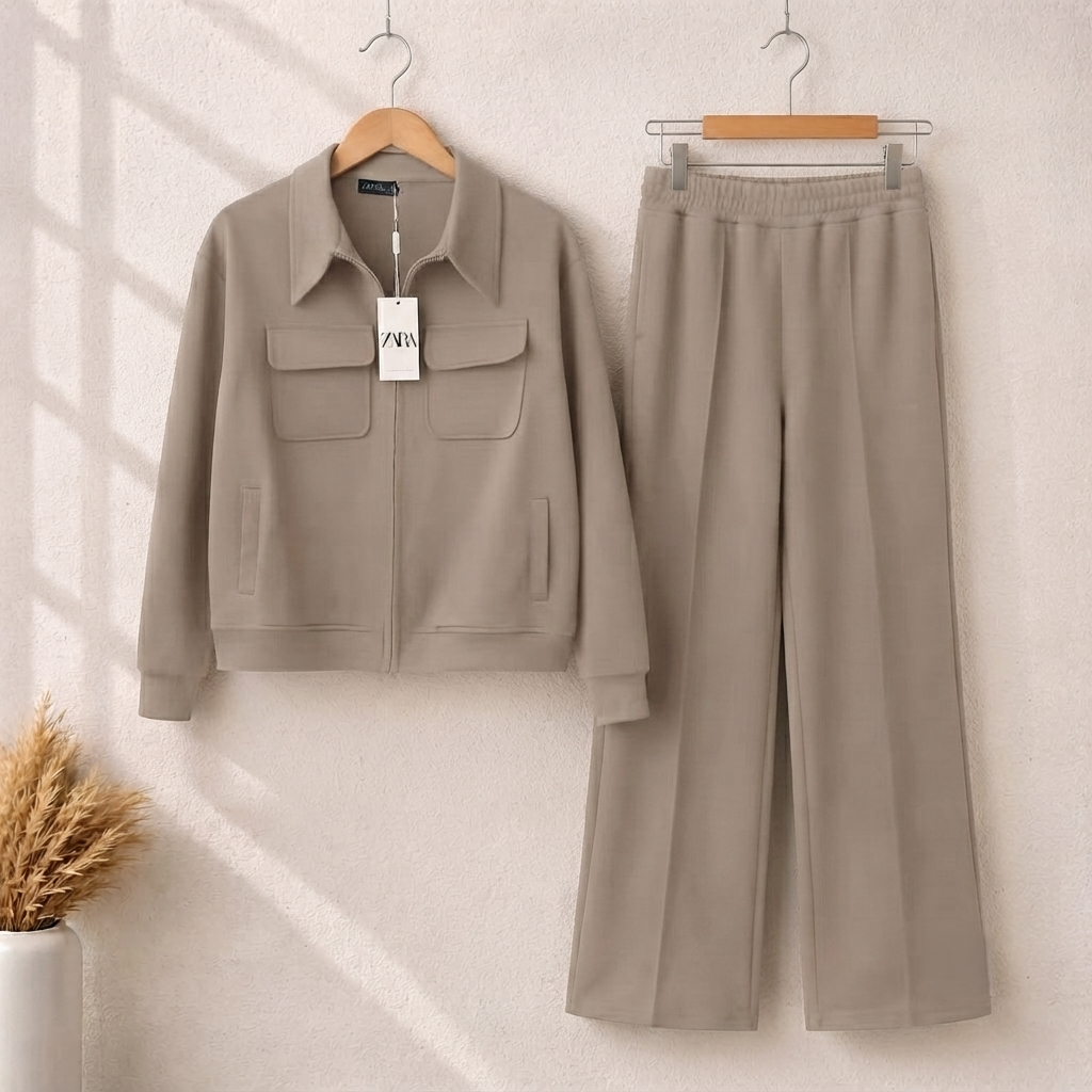 6 Pocket Style Premium Quality Winter 2-Pcs Tracksuit. CWTS-37