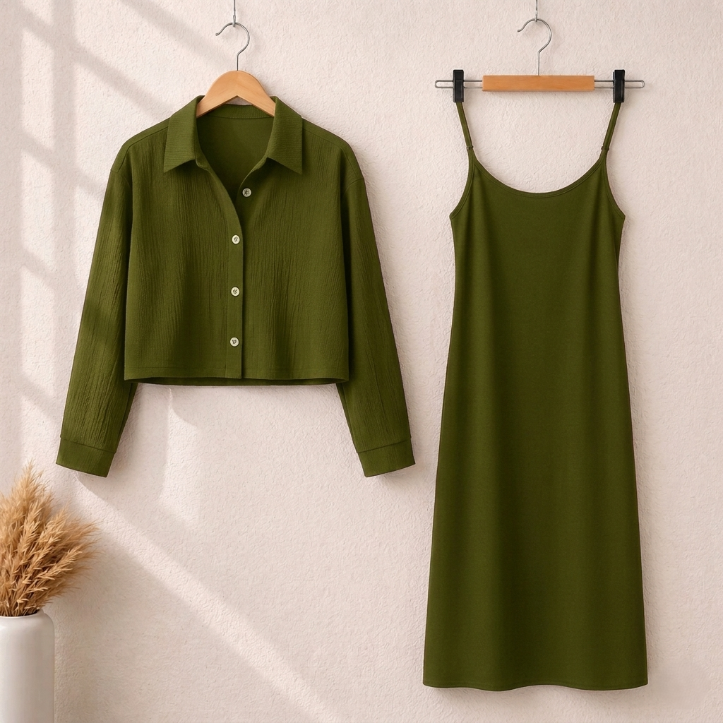 Korean Style Long Koti Maxi 2 Piece
