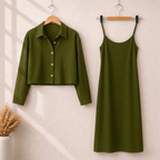 Korean Style Long Koti Maxi 2 Piece