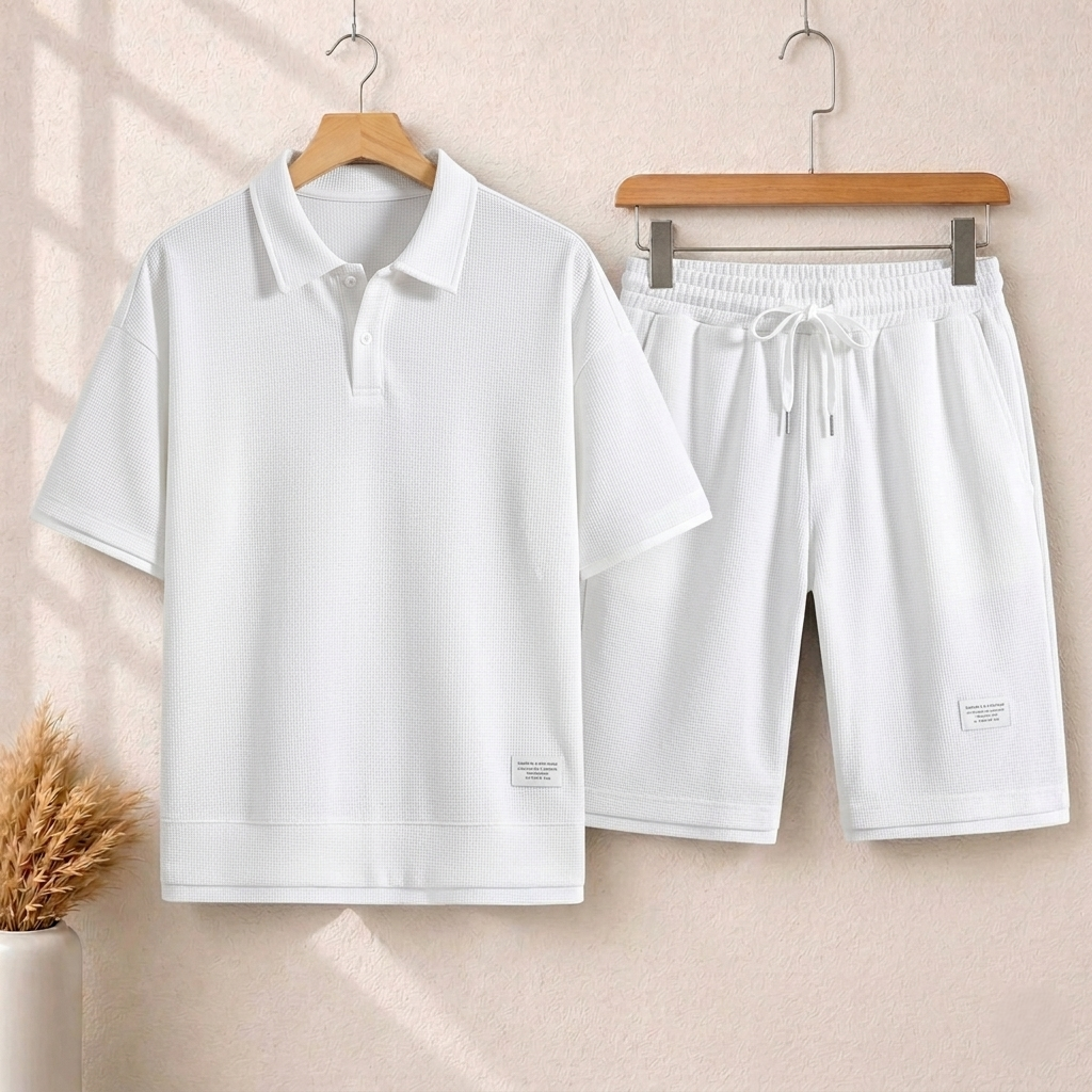 Short Sleeve Round Neck SummerSuit.