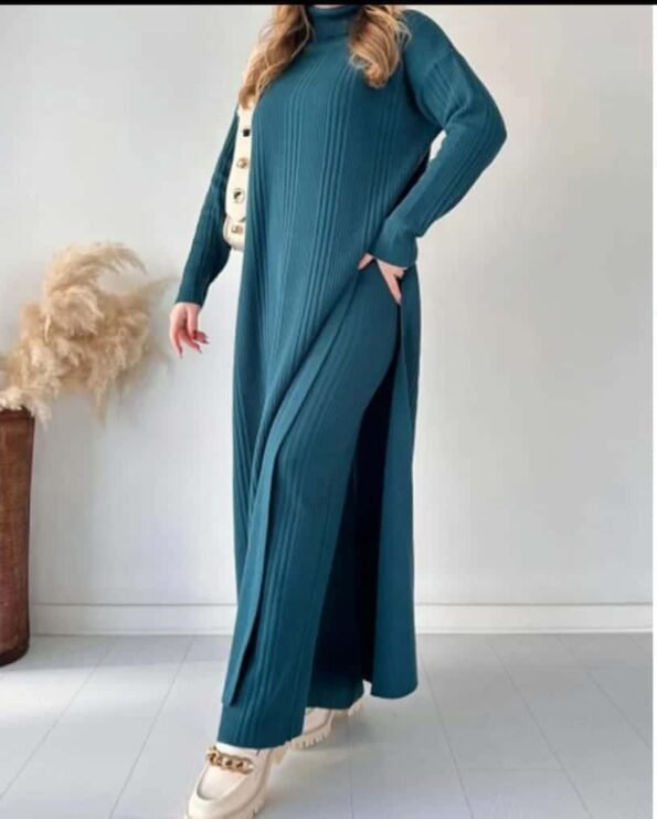 Trendy Roll Neck Style knit CoOrd Set