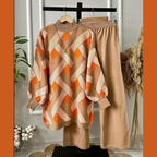 Geometric Premium Quality Winter 2-Pcs Co-Ord Set. CWTS-41