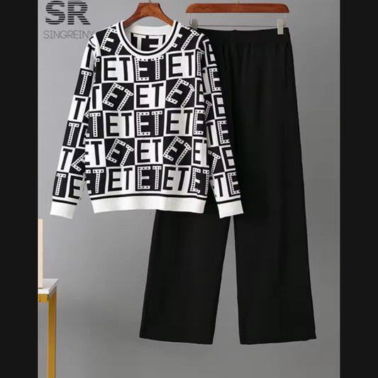 Alphabet Premium Quality Winter 2-Pcs Co-Ord Set. CWTS-43