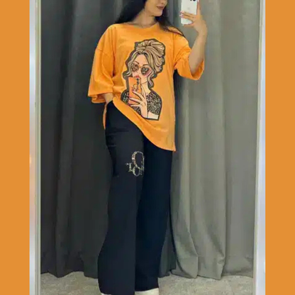 Women Drop Shoulder Summer Suit.