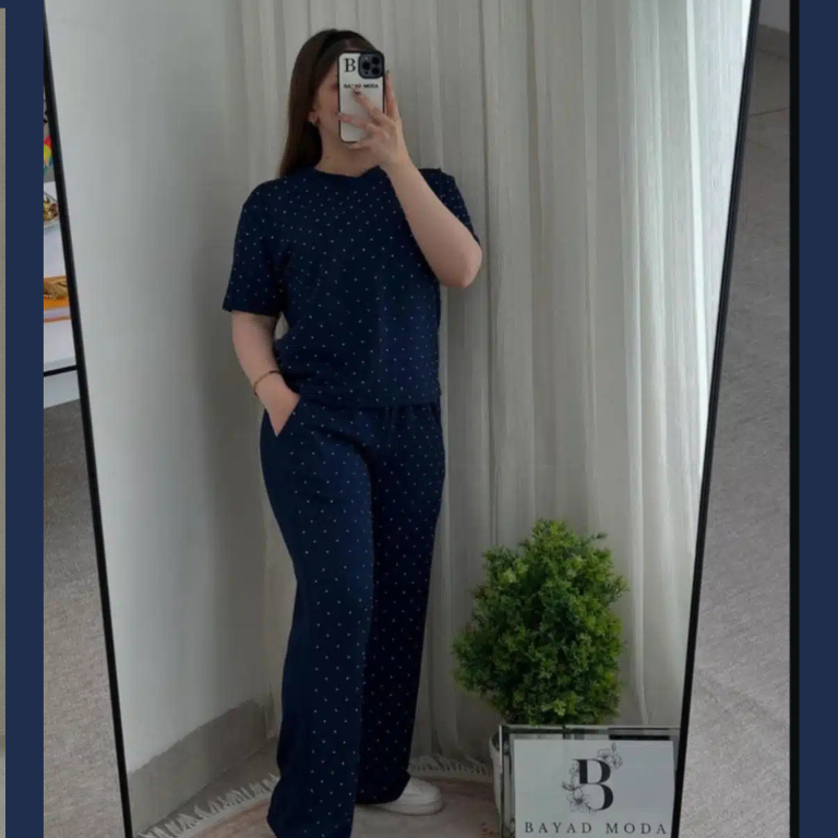 Glitter Print Women 2 Piece Summer Dryfit Tracksuit For Her