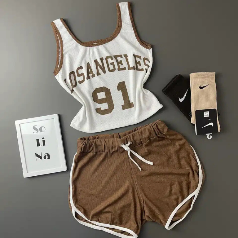 Los Angeles 91 Women’s printed Shorts & Top