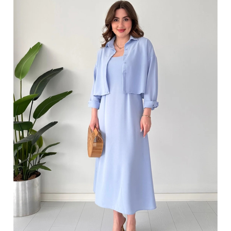 Korean Style Long Koti Maxi 2 Piece