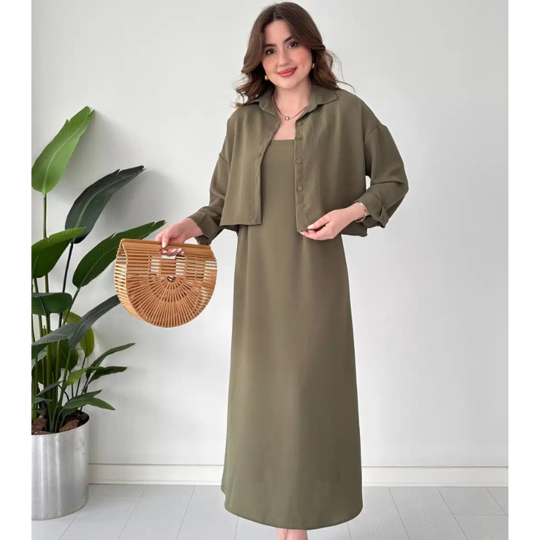 Korean Style Long Koti Maxi 2 Piece