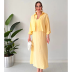 Korean Style Long Koti Maxi 2 Piece