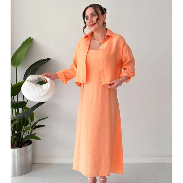 Korean Style Long Koti Maxi 2 Piece