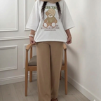 Teddy Bear Western Style 2-Pcs Summer Tracksuit For Her MWTS-31