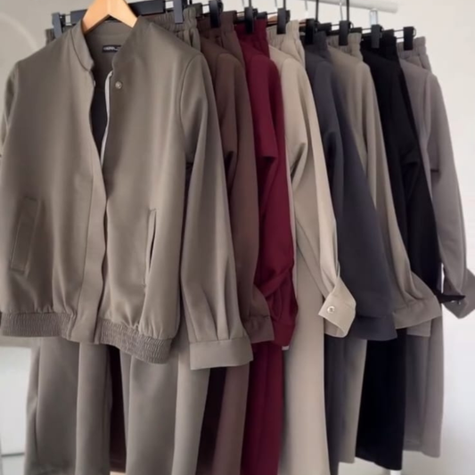 4 Pocket Style Premium Quality Winter 2-Pcs Tracksuit. CWTS-38