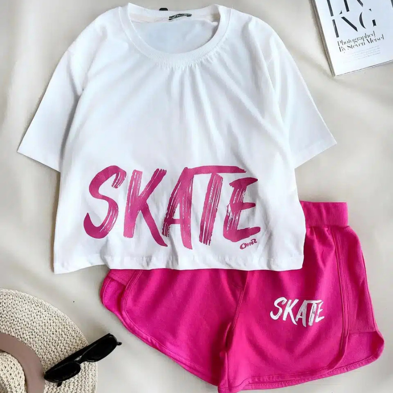 Skate Printed Top & Boxer Set
