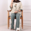 Flower Style Western 2-Pcs Summer Tracksuit For Her MWTS-35