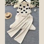 Heart Printed Premium Quality Winter 2-Pcs Co-Ord Set. CWTS-22