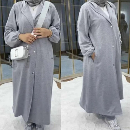 Long Button Hoodie Style 2-Pcs Winter Co-Ord Set. WWTS-18