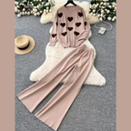 Heart Printed Premium Quality Winter 2-Pcs Co-Ord Set. CWTS-22