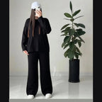Rib Premium Quality Winter 2-Pcs Tracksuit. CWTS-36