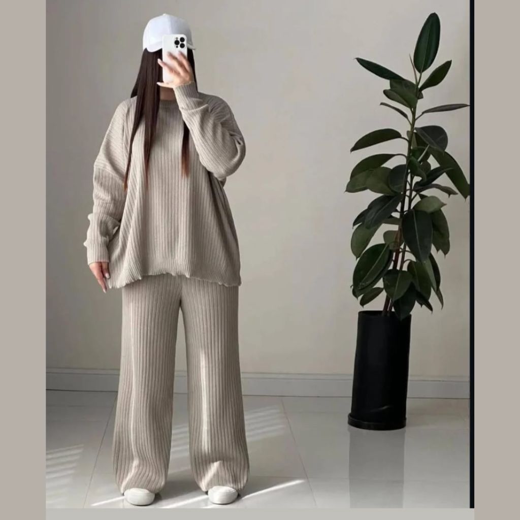 Rib Premium Quality Winter 2-Pcs Tracksuit. CWTS-36