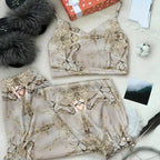 Leaf Print Autumn Two Piece Set Top and Long Pants