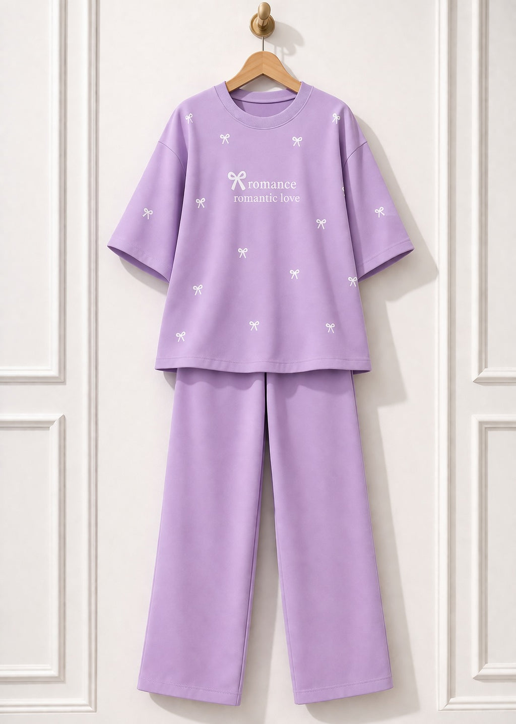 Bow Style Western 2-Pcs Summer Tracksuit For Her MWTS-37