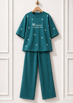 Bow Style Western 2-Pcs Summer Tracksuit For Her MWTS-37