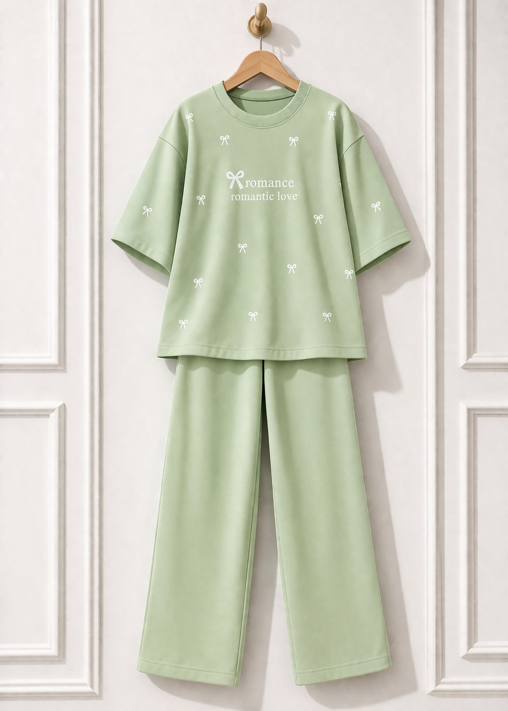 Bow Style Western 2-Pcs Summer Tracksuit For Her MWTS-37