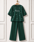 Bow Style Western 2-Pcs Summer Tracksuit For Her MWTS-37