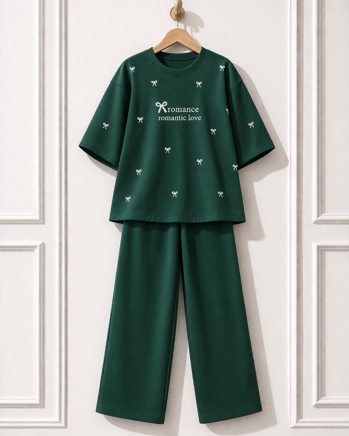 Bow Style Western 2-Pcs Summer Tracksuit For Her MWTS-37