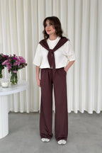 Noir Ribbon Lounge Wear Set Her MWTS-37