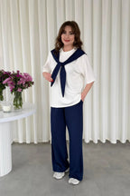 Noir Ribbon Lounge Wear Set Her MWTS-37