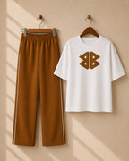 Casual Print Flapper Style 2-Pcs Summer Tracksuit For Her CWTS-02
