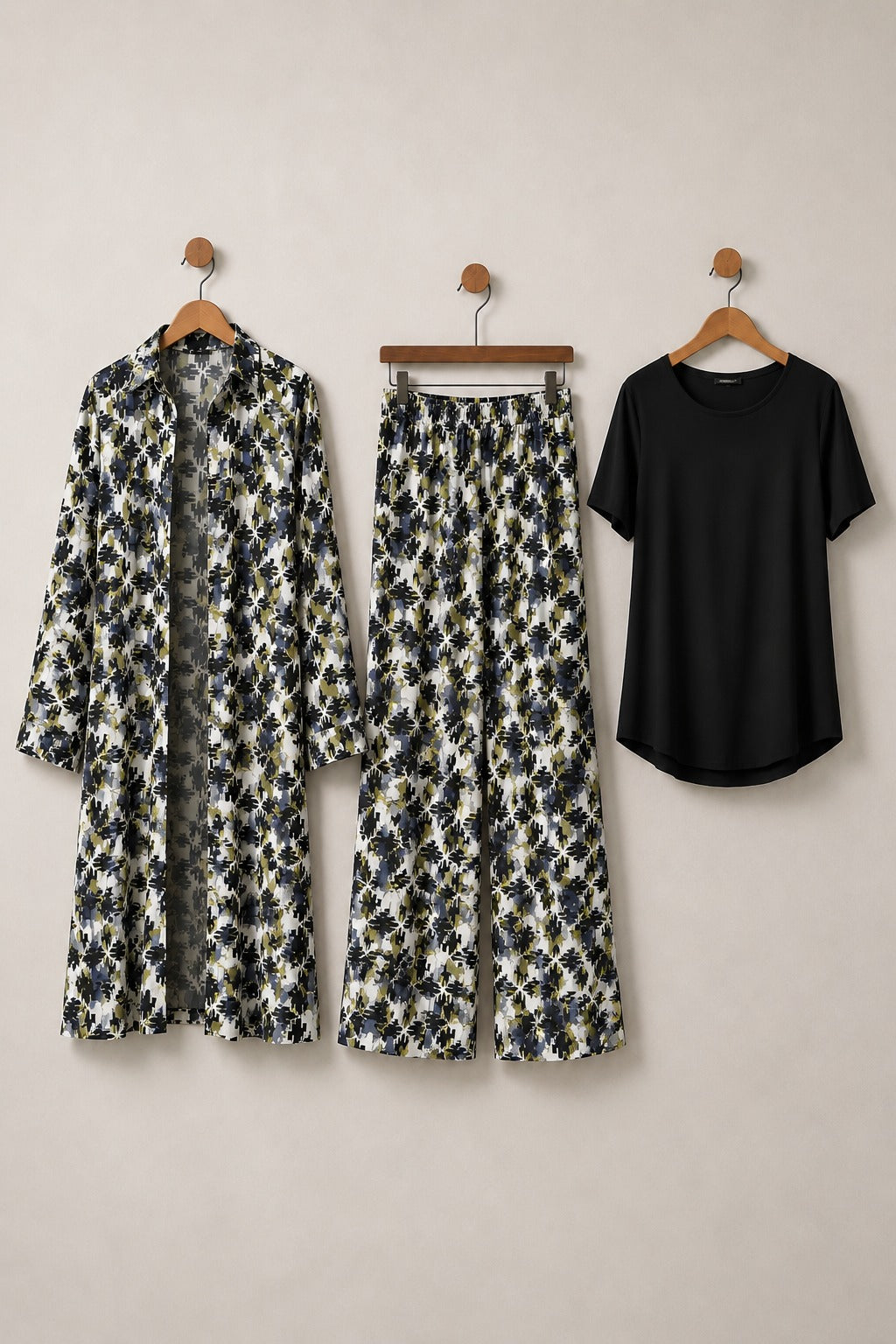 Trendy Floral Shrug 3 Piece