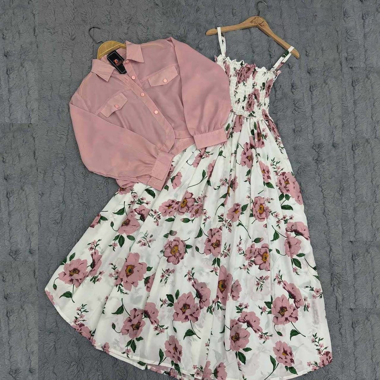 Rose Garden Smocked Maxi Dress – 2 Piece Set