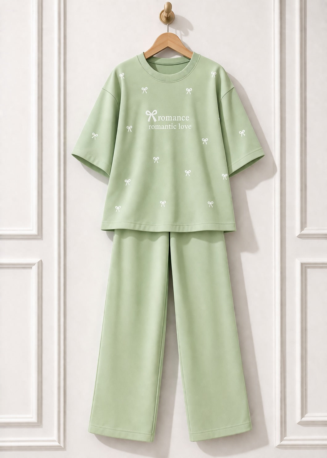 Bow Style Western 2-Pcs Summer Tracksuit For Her MWTS-37