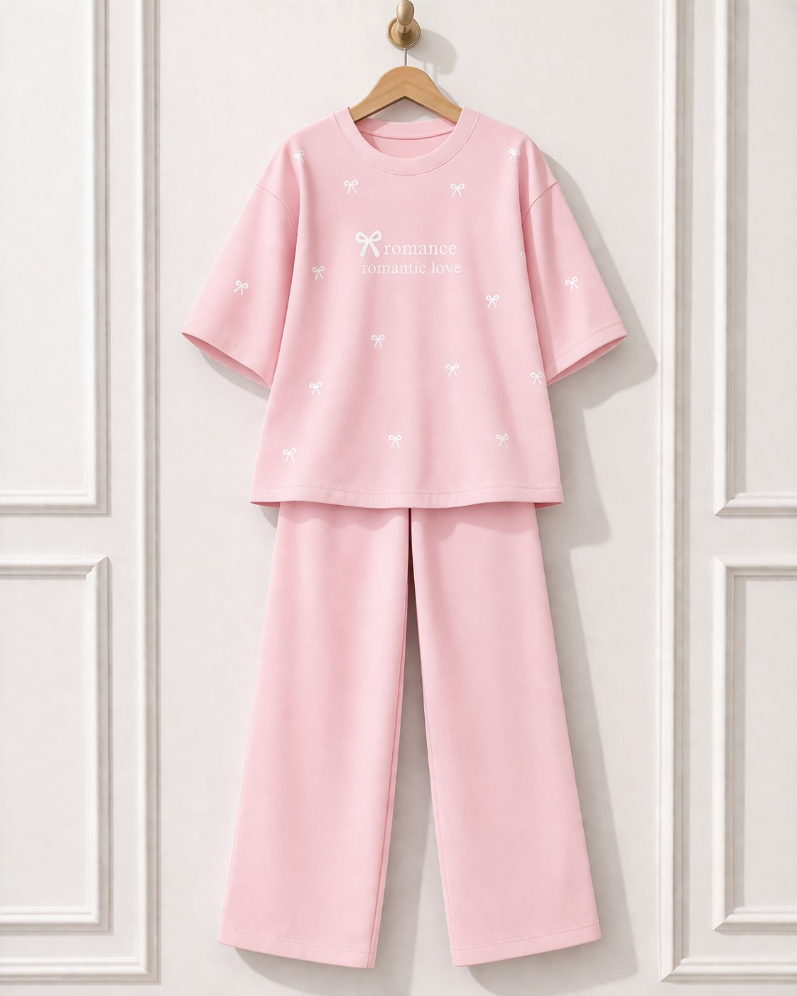 Bow Style Western 2-Pcs Summer Tracksuit For Her MWTS-37