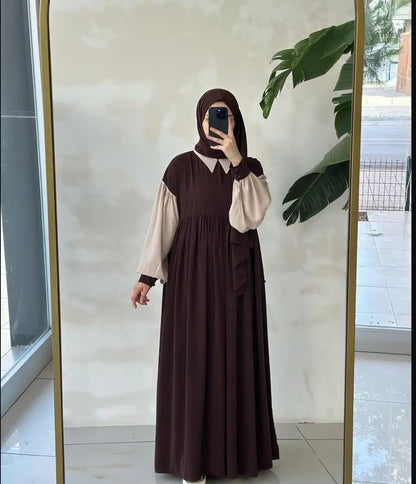Frill Abaya Style Long Cuff Maxi