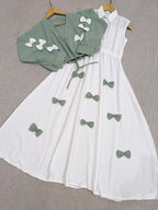 Classic Wine Bow Embellished Maxi 2-Piece