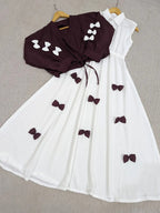 Classic Wine Bow Embellished Maxi 2-Piece